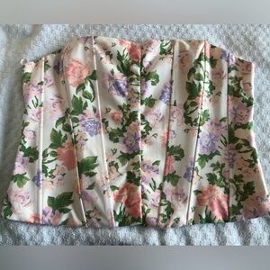 Zara strapless floral dressy corset